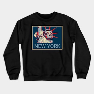 New York 2 - Shepard Fairey style design Crewneck Sweatshirt